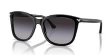 Image of Emporio Armani EA4060 56 5017/8G Sunglasses - Gloss Black/Smoke Gray