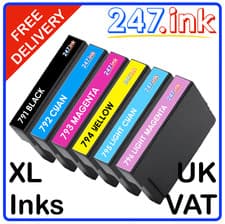 Image of Compatible Ink Cartridges for Epson Stylus Photo T0797 (Owl) (Set of 6) non-oem