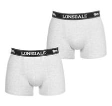 Image of 2 Pack Mens Lonsdale Trunks Boxer Underwear Sizes S M L XL XXL XXXL XXXXL