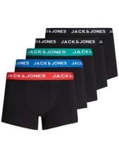 Image of Jack & Jones Jachuey 5 Pack Cotton Stretch Trunks - Black Multi