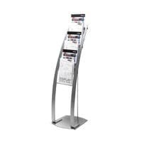 Image of Deflecto Six Pocket Literature Floor Stand A4 Silver DE693145