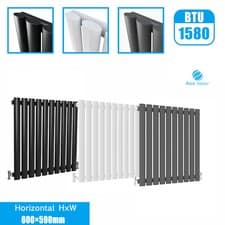 Image of Designer Radiator Horizontal Vertical Oval Column Flat Panel Central Heating Rad