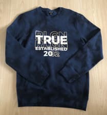 Image of True Religion Crew Sweatshirt Jumper Relaxed Fit Fleece Lined Small Brand New