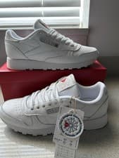 Image of Reebok Classic White Leather Unisex UK 8.5