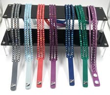 Image of SWAROVSKI SUEDE CRYSTAL SLAKE WRAP BRACELET - NEW UNBOXED STOCK - CHOOSE COLOUR