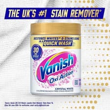 Image of Vanish Oxi Action Gold Powder White Stain Remover Whitener 470g Laundry