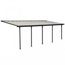 Image of Garden Patio Cover 10ft Palram Canopia Feria Grey