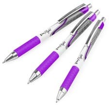 Image of Zebra Classic Z-Grip Flight Ballpoint Pens 1.2mm Purple Pack of 3