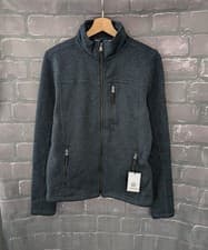 Image of TOG24 Fleece Jacket navy zip smart warm layering walking hiking pocket Small