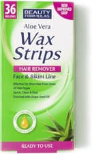 Image of Hair Removal Wax Strips Face & Bikini Line Smooth Skin Sensitive Formula