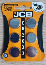 Image of 6 X JCB CR2032 3V Lithium Button Coin Cell Battery DL2032 BR2032 Long Expiry
