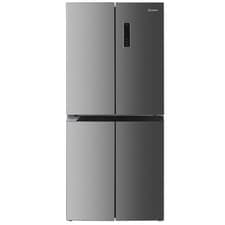 Image of Indesit Push&Go 421 Litre Four Door American Fridge Freezer - Grey INGF6421XP4UK