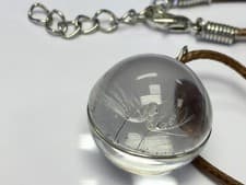 Image of Necklace Glass Ball Dandelion Wish Pendant Handmade Fashion Accessory Jewellery