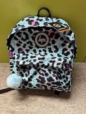 Image of New hype girl backpack leopard school bag blue animal print 18 L 42*30*12cm