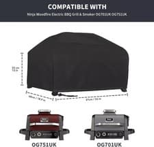 Image of Cover Fit for Ninja Woodfire Outdoor Grill [OG701UK]- Outdoor Electric BBQ Grill