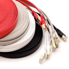 Image of RJ45 Ethernet Cable CAT 7 Network LAN Ultra-thin Flat Patch Lead 0.5m - 30m Lot