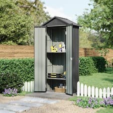 Image of Garden Shed Equipment Store Tool Storage Patio Sheds Racking Compartment Plastic