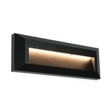 Image of SAXBY 3W LED Landscape Outdoor Garden Black / Grey Guide Wall Light 3000K IP65