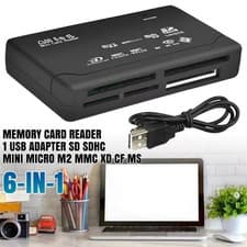Image of All in One Memory Card Reader USB Adapter SD SDHC Mini Micro M2 MMC XD CF MS UK