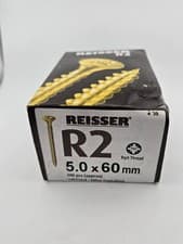 Image of Reisser R2 5.0 x 60mm Woodscrews – Box of 200 – Yellow Tropicalised, PZ2