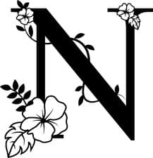 Image of Gold Rim & Handle Bone China Floral Initial Mug -  Tea Coffee Mug Wedding Gift