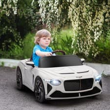 Image of Bentley Bacalar Licensed 12V Kids Electric Car w/ Remote Control - White