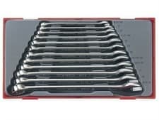 Image of Teng Tools TT1236 12 Piece Metric Combination Spanner Set 8mm 19mm Ring Open End