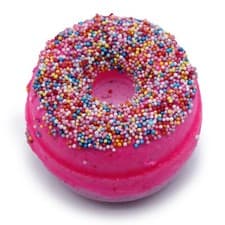 Image of Bath Bomb Donuts Raspberry 180g individually wrapped fizzer handmade