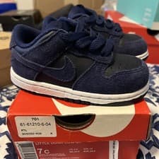 Image of Nike Little Dunk Low BT Binary Blue Toddler Size 7c Dead Stock cond 905092-406