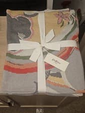 Image of Cath Kidston 1 x SILVER LINING Multi Cotton Soft Throw 125 x 150cm