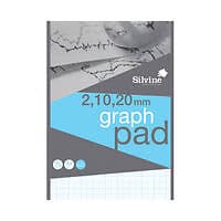 Image of Silvine Graph Pad 2/10/20mm 50 Sheets A4 A4GP21020