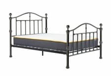 Image of Birlea Victoria Black Nickel Steel Metal Bed Frame 4FT6 Double and 5FT King Size