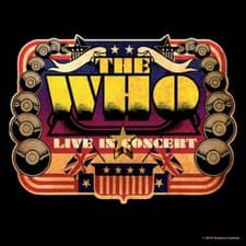 Image of The Who Coaster Live In Concert USA new Official 9.5cm x 9.5cm single cork