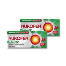 Image of Nurofen Express 200mg 2 x 16 Liquid Capsules - Targeted Pain Relief