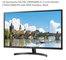 Image of LG HD 32MN500M 31.5 Inch Computer Monitor Black (2 Available - Sold Separately)
