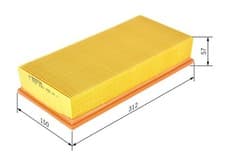 Image of BOSCH 1457433750 Air Filter Fits Ford Transit Transit Tourneo Volvo 440 460