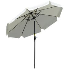 Image of 2.66m Patio Parasol Umbrella Garden Outdoor Sun Shade Cream White