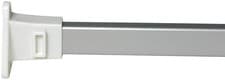 Image of Croydex AD113040 Shower Curtain Rail, Silver, One Size