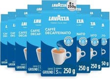 Image of Lavazza, Caffè Decaffeinato, Ground Coffee, 8 Packs of 250 g, Ideal for Moka Pot