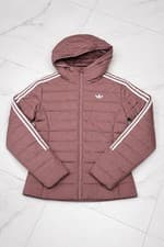 Image of Adidas Originals Slim Jacket Women’s UK 6 Mauve Trefoil Puffer Coat BNWT £85 RRP