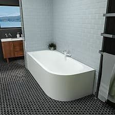 Image of Beaufort Biscay Double Ended 1700 x 750mm Bath, Left Hand - 5mm, Inc Front Panel