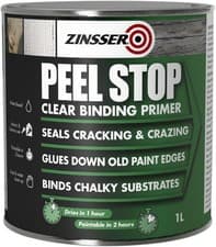 Image of Zinsser Peel Stop Clear Binding Primer 1 Litre for Interior and Exterior Surface