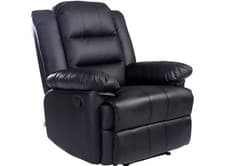 Image of LOXLEY BONDED LEATHER RECLINER ARMCHAIR SOFA HOME LOUNGE CHAIR RECLINING GAMING