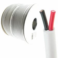 Image of 100V Heavy Duty Twin Core Speaker Cable 2x79x0.18mm 25A White 100m