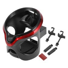 Image of 1 Pc for Most Vehicles Car Cup Holder 105x98x100mm Black,Red ABS