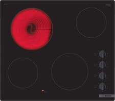 Image of 5x Bosch PKE611CA3E 60cm Ceramic Hob, 4 Burners, Built-In Electric Hob - Black