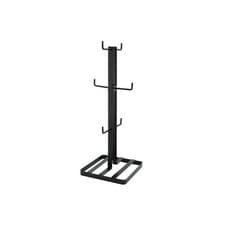 Image of 6 Mug Tree Black Flat Iron 6 Tea Cups Mug Holder Kitchen Storage Rack Organizer
