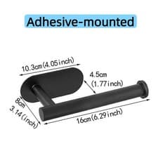Image of Toilet Roll Holder Wall Mounted Stainless Steel Toilet Paper Holder Waterproof
