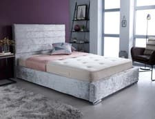 Image of NEW Luxury PLUSH Crushed Velvet Antonia Chesterfield Sleigh bed frame all sizes