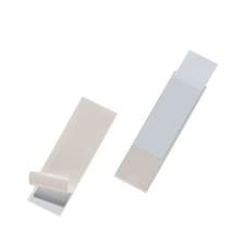 Image of Durable POCKETFIX Self-Adhesive Clear Label Sleeve Pockets | 10 Pack | 100x30mm
